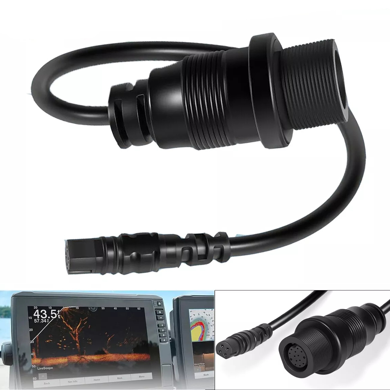 Fish Finder - 1852081 MKR-DSC-12 어댑터 케이블, 가민 에코,