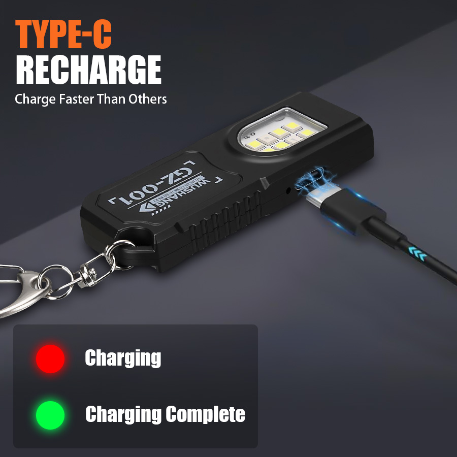 강력한 미니 COB LED 키체인 손전등 USB C 충 - Fishing Light 리뷰 및 가격