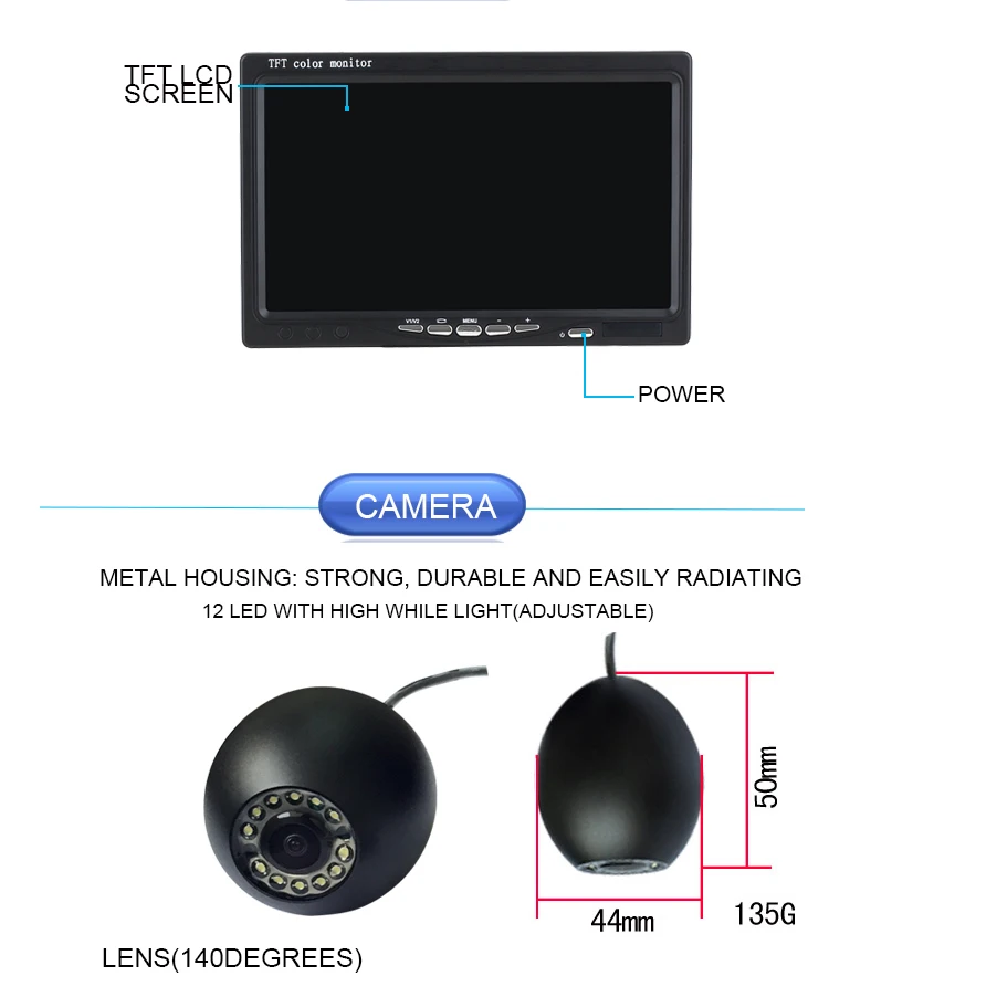 20m 케이블 7인치 1000TVL HD 방수 수중 낚 - Underwater Camera 리뷰 및 가격